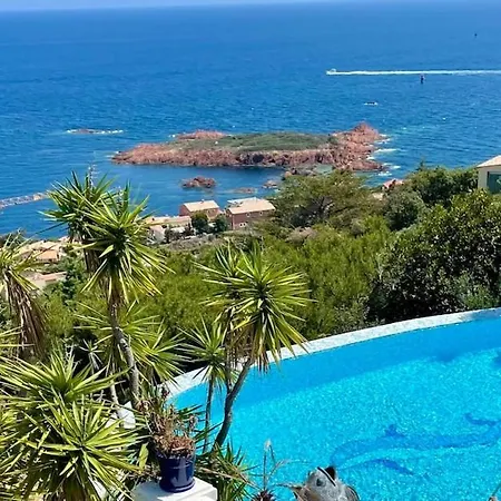 Luxueuse Panoramique, Vue Imprenable Sur La Mer, Piscine, 6 A Antheor Villa *