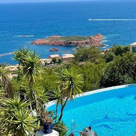 Villa Luxueuse Panoramique, Vue Imprenable Sur La Mer, Piscine, 6 A Antheor *